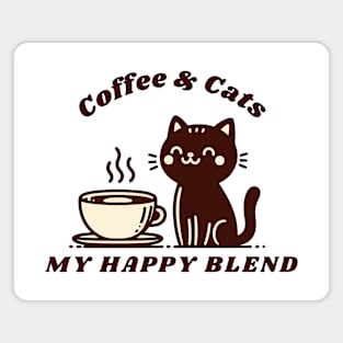 Coffee & Cats My Happy Blend - Color Edition Magnet